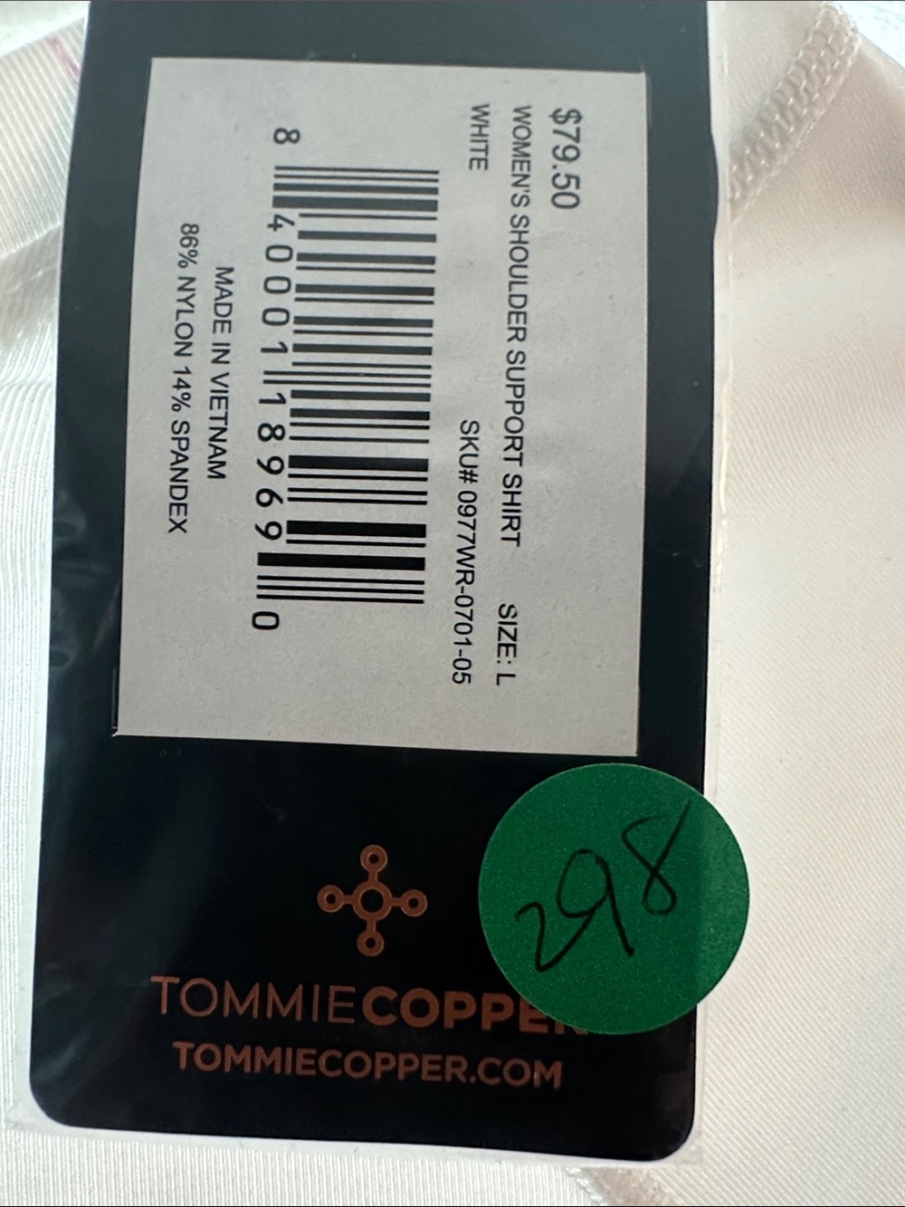Tommie Copper White Short-Sleeve Performance Top. - Picture 5 of 5